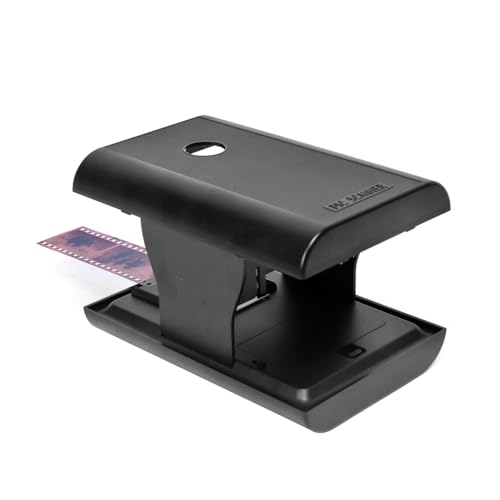 Jectse Mobiler klappbarer Film Dia Scanner, 35MM 135MM Farb Positiv und Negativfilm, Farb und Schwarz Weiß-Dia Scanner mit LED Hintergrundbeleuchtung, unterstützt die gemeinsame Bearbei von Jectse