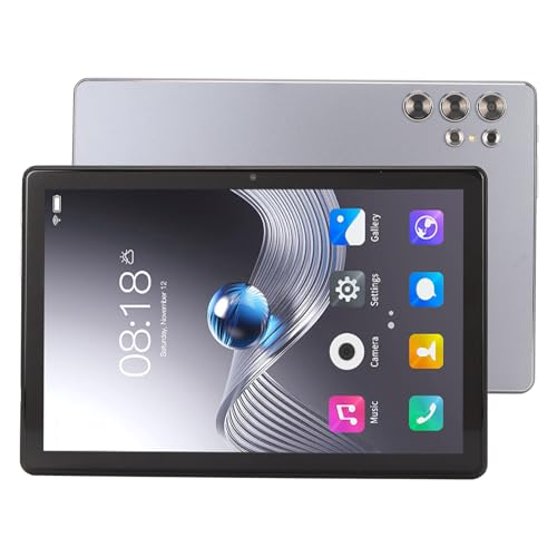 Jectse S23PRO 10,1-Zoll-Tablet, für Android 13-Tablet-PC, 4G LTE-Tablet, 12 GB, 256 GB ROM Erweiterbar, 8 Kerne, 12 + 24 MP Dual-, 7000-mAh-Akku, Touchscreen-Tablet mit (Grey) von Jectse