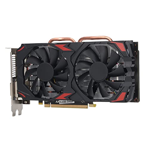 RX 580 8 GB 256BIT Gaming-Grafikkarte mit Zwei Lüftern, Plug-and-Play für Desktop-PCs, Effizient und Leise, (580 8G D5) von Jectse