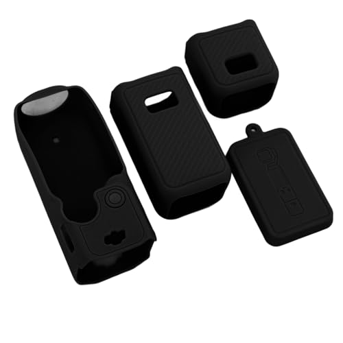 Silikon-Sportkamerahülle, Pocket 3-Schutzhülle, Weiche, Flexible, Staubdichte Hülle für die OSMO Pocket 3-Kamera, Komplettes Schutzzubehör mit Bildschirmabdeckung (Black) von Jectse