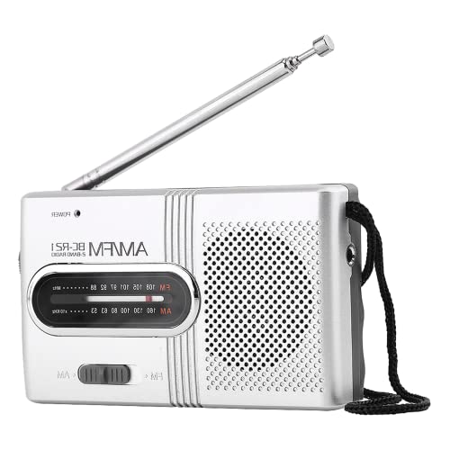 Tragbares AM/FM-Miniradio,Personal Radio mit Eingebautem Lautsprecher,Kleines Radio mit Teleskopantenne,mit Standard-Kopfhörerbuchse. von Jectse