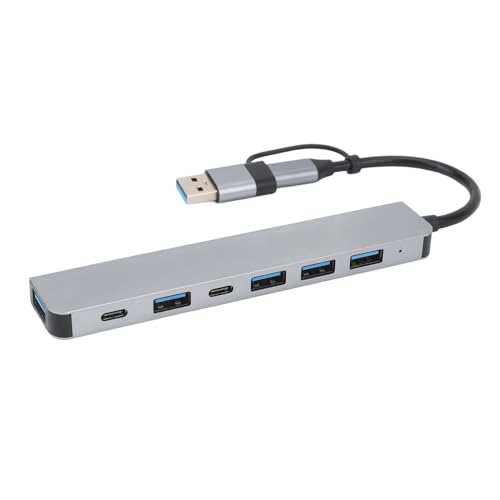 USB-Hub mit USB3.0-, USB2.0- und Typ-C-Anschluss, Hochgeschwindigkeits-USB-Splitter aus Aluminiumlegierung für Laptop, Tablet, Telefon, PC, Kompatibel mit XP, OS X, Computern, von Jectse