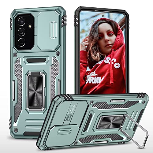 NEINEI Handyhülle für Samsung Galaxy M13 4G/M23 5G Hülle,Draussen Militärqualität Stoßfeste Schutzhülle mit [Kameraschutz][Magnetisch Ring Ständer],PC Kratzfeste Case Cover,Grün von Jeelar