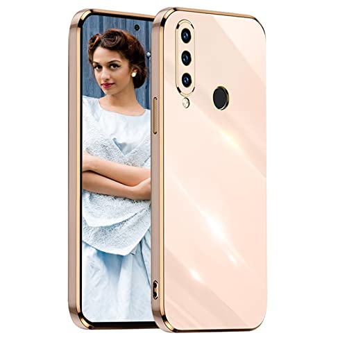 NEINEI Hülle für Huawei P30 Lite,Galvanisiertes Kieselgel Ultra Dünn Kratzfeste TPU Handyhülle,Einfaches Stilvoll Spiegel Shiny Stoßfeste Schutzhülle Cover Case,Rosa von Jeelar