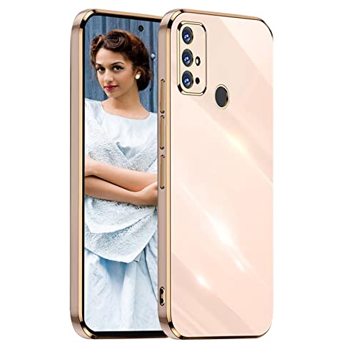 NEINEI Hülle für Motorola Moto G30/G10/G20,Galvanisiertes Kieselgel Ultra Dünn Kratzfeste TPU Handyhülle,Einfaches Stilvoll Spiegel Shiny Stoßfeste Schutzhülle Cover Case,Rosa von Jeelar