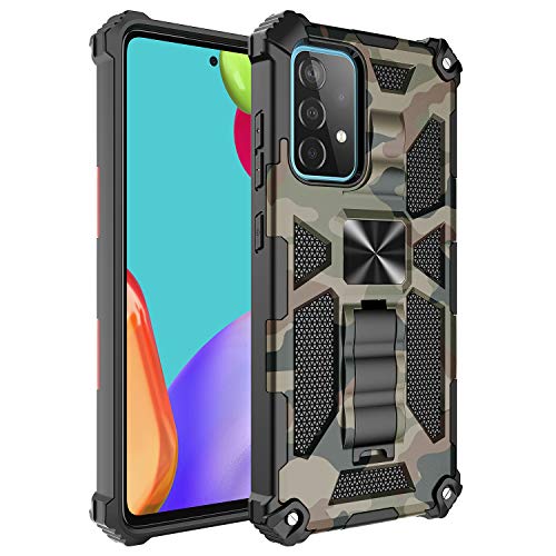 NEINEI Hülle für Samsung Galaxy A34 5G,Tarnung Farbe PC/TPU Silikon Bumper Kratzfeste Handyhülle mit [Ständer][Magnetisch],Outdoor Stoßfeste Schutzhülle Case Cover-Armeegrün von Jeelar