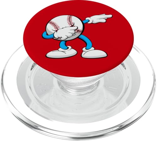 Dabbing Baseball Lustiger Cartoon für Baseball-Softball-Fans PopSockets PopGrip für MagSafe von Jeff Hobrath