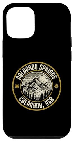Hülle für iPhone 14 Colorado Springs, Colorado, Vereinigte Staaten von Amerika, Bergdesign im Used-Look von Jeff Hobrath