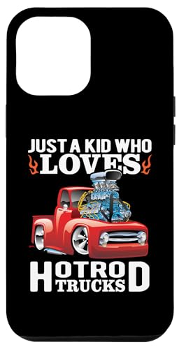 Hülle für iPhone 15 Plus Just A Kid Who Loves Hotrod Trucks Cartoon-Design von Jeff Hobrath