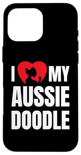 I Love My Aussiedoodle Hundesilhouette im Herz-Design Hülle für iPhone 16 Pro Max I Love My Aussiedoodle Hundesilhouette im Herz-Design Hülle für iPhone 16 Pro Max von Jeff Hobrath