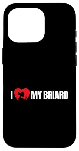 I love my briard with dog silhouette in heart Hülle für iPhone 16 Pro I love my briard with dog silhouette in heart Hülle für iPhone 16 Pro von Jeff Hobrath