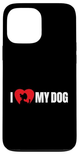 I love my dog with dog Silhouette im Herz-Design Hülle für iPhone 13 Pro Max I love my dog with dog Silhouette im Herz-Design Hülle für iPhone 13 Pro Max von Jeff Hobrath