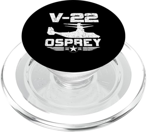 V-22 MV-22 CMV-22B Osprey S/VTOL Flugzeug Distressed Design PopSockets PopGrip für MagSafe von Jeff Hobrath