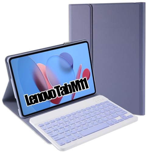 Jeloyutek Für Lenovo Tab M11 11 Zoll (TB330FU/330XU) 2024 Schutzhülle mit Tastatur, Italienisch, QWERTY-Tastatur und Abdeckung für Lenovo Tablet M11 2024, Violett von Jeloyutek