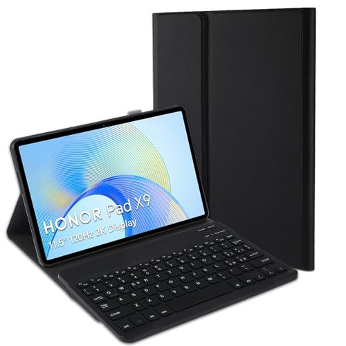 Jeloyutek Tastaturabdeckung für Honor Pad X9, italienisches Layout, abnehmbare Bluetooth-Tastatur und Schutzhülle für Honor Pad X9, Schwarz von Jeloyutek