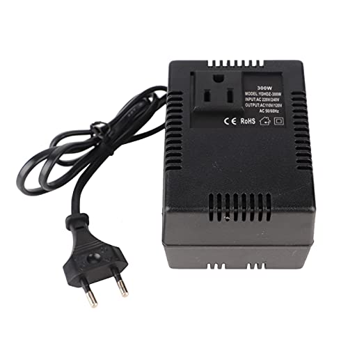 Power Converter Adapter, 300W Power Trafo Spannungswandler AC 220V auf 110V Reisestecker Adapter für Laptops, Kameras(EU-Stecker) von Jenngaoo