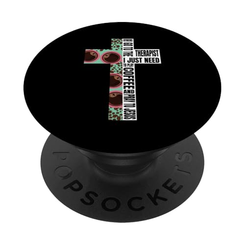 Ich brauche nur Kaffee und bete zu Jesus Bibel PopSockets Klebender PopGrip von Jesus Gift