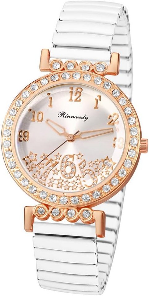 JewelryWe Fur Damen mit Edelstahl Zugarmband & großem leicht ablesbar Zifferblat Watch, Elegante uhr mit Senioren Analog Quarzwerk und wasserdicht von JewelryWe