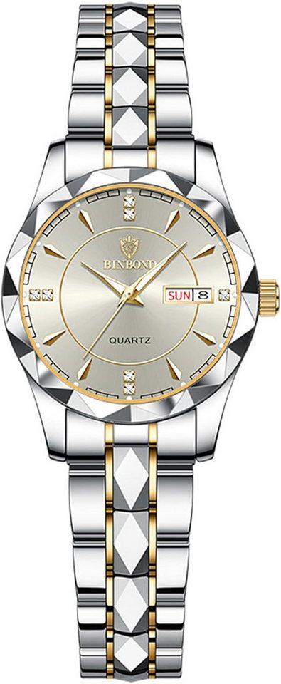 JewelryWe Quarzzeit Japanischen Quarzwerk, bietet diese Uhr exakte Zeitmessung Watch, mit 3ATM wasserdicht Regen und Spritzwasser für Duschen, Schwimmen von JewelryWe