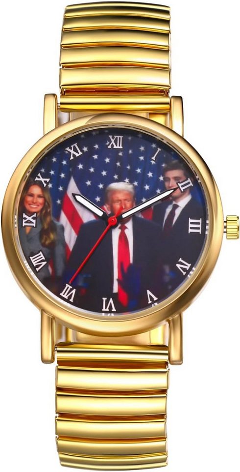 JewelryWe für Herren Damen, Donald Trump Survived Shot Fist Raised Analog Quarz Watch, Hochwertige Elegantes Design & präzises Quarzwerk von JewelryWe