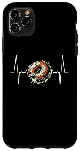 Hülle für iPhone 11 Pro Max Heartbeat ECG Bagel Jüdisches Brot Snack Bagels von Jewish Bagel Bread Lover Gifts