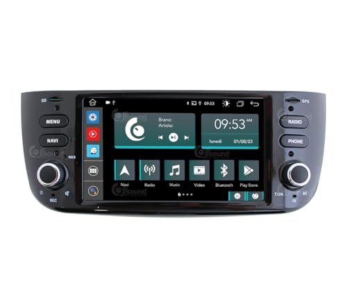 Personalisiertes Autoradio für FIAT Punto Evo Android GPS Bluetooth WiFi USB DAB+ Touchscreen 6.2" 8core Carplay AndroidAuto von Jf Sound car audio system