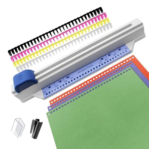 Jgzzmxuq Hand-Push-Bindemaschine, 30-Loch-Buchbindemaschine, Spulenbindemaschine, für A4 A5 A6 A7 B5-B7Papier-Notizbuch-Scrapbook von Jgzzmxuq