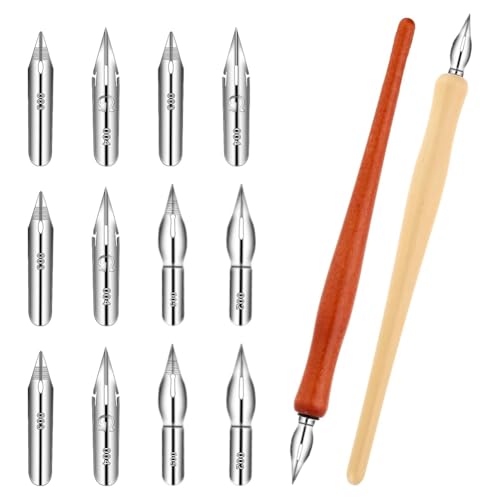 Jialouboo 10-Teiliges Dip-Pen-Set, Federhalter, Comic-Pen-Set, Tintenfeder, Kalligraphie-Pen-, Zeichenstift Aus von Jialouboo