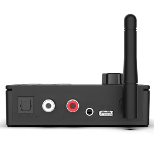 Jialouboo HiFi 5.4 Bluetooth-Empfänger, Digital auf Analog, Digital auf Analog, Fernbedienung, Glasfaser-Konverter-Adapter von Jialouboo