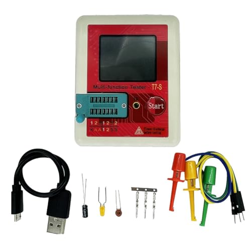 Jialouboo LCR-TC7S Hochpräziser Transistor-Tester, Vollfarbbildschirm, Multimeter, Kapazitätswiderstandsprüfer von Jialouboo