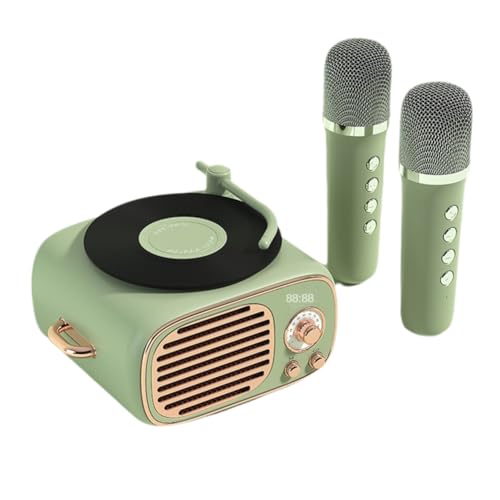 Jialouboo Old Fashioned Vintage A Small Bluetooth Speakers with Clock Portable Mini Bluetooth Speakers with Wireless Microphone C von Jialouboo