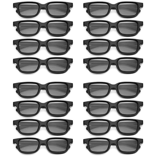 Jialouboo Polarisierte passive 3D-Brille für Kino-IMIX-Bildschirme, 16 Stück von Jialouboo