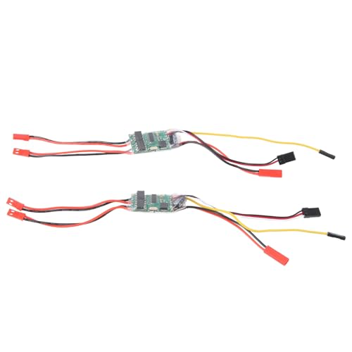 Jialouboo Zweiwege-Bidirektionaler Bürsten-Esc 2s-3s Lipo 5a Esc-Geschwindigkeitsregelung für RC-Modellboot/ 130 180 Bürstenmotor, 2 STK von Jialouboo