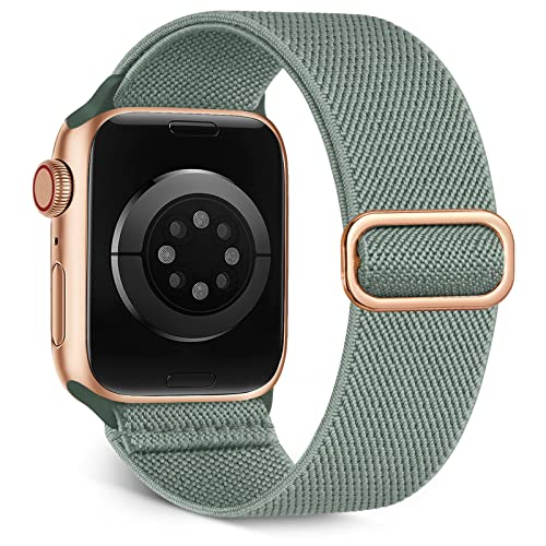 Jiamus Elastisches Nylon Solo Loop Armband kompatibel mit Apple Watch Armband 38mm 40mm 41mm 42mm 44mm 45mm 49mm,Sport Stoff Ersatzarmband für iWatch Ultra Series 8 7 6 SE 5 4 3 2 14 Damen Herren von Jiamus