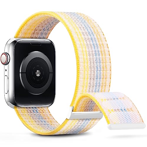 Jiamus Nylon Solo Loop Armband Kompatibel mit Apple Watch Armband 40mm 41mm 38mm 44mm 42mm 45mm,Verstellbare Elastisch Ersatz Sport Klett Armband für iWatch Series 9 8 7 6 5 4 3 2 1 SE Ultra/Ultra 2 von Jiamus