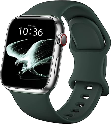 Jiamus Sport Armband Kompatibel mit Apple Watch Armband 38mm 42mm 40mm 44mm 41mm 45mm,Weiche Silikon Ersatz Armband für iWatch Series 8,7,6, 5, 4, 3, 2, 1, SE von Jiamus