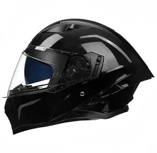 Integral-Motorradhelm, ECE 22.06-Zugelassener Integralhelm Mit Doppelvisier, Atmungsaktiver Rollerhelm Für Damen Und Herren, Motorradhelm Für Erwachsene B,M/(54~55cm) von JianJud