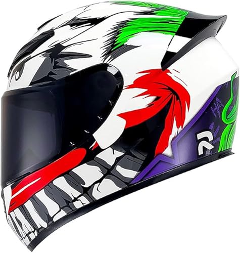 Integraler Motorradhelm, Motorrad-Rollerhelm Mit Doppelvisier, ECE-Geprüft A,XXXL/(63~64cm) von JianJud