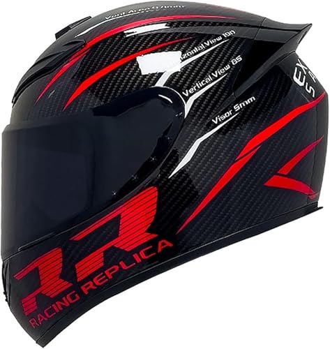 Integraler Motorradhelm, Motorrad-Rollerhelm Mit Doppelvisier, ECE-Geprüft G,S/(52~53cm) von JianJud