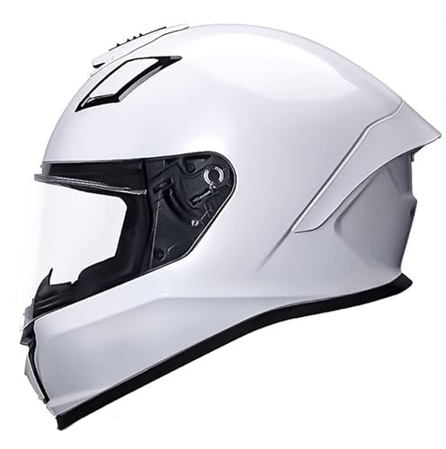 Klapphelm Für Motorradfahrer, Modularer Motorradhelm, ECE/DOT-Geprüfter Integralhelm Für Motorradfahrer Mit Doppelvisier, Leichter Klapphelm Für Herren C,XL/(57~58cm) von JianJud