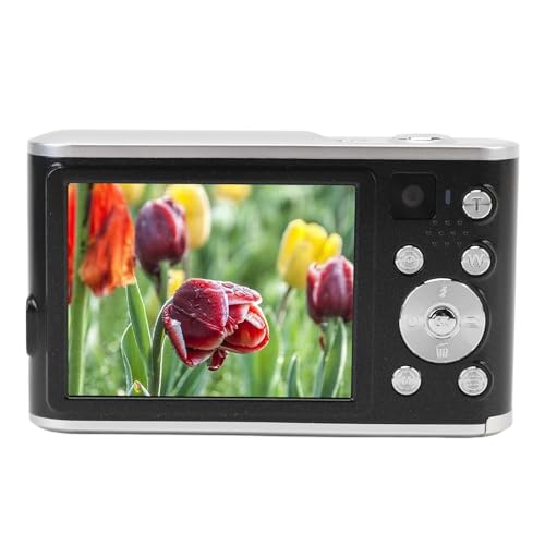 4K-Digitalkamera, Kleine Tragbare ABS-Digitalvideokamera, 2,8-Zoll-IPS-Bildschirm, 16-facher Digitalzoom für die Fotografie (Black) von Jiawu