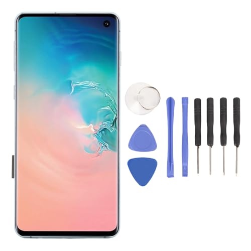 Für Galaxy S10 G9730 SM-G973U SM-G973W SM-G973F Bildschirmersatz-Touchscreen-Digitizer-Baugruppe mit Rahmen, 6,1-Zoll-AMOLED-Telefonbildschirm-Ersatz mit Reparaturteilwerkzeugen von Jiawu