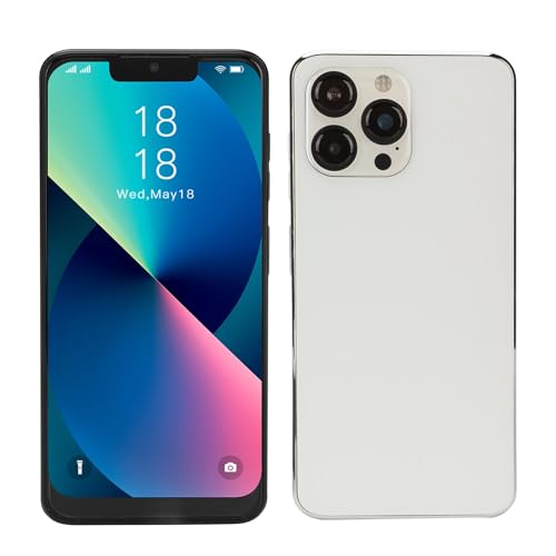 6 GB 128 GB ROM Pro Entsperrtes Smartphone, Dual SIM Android 11 6,2 Zoll Smart Handy mit HD Wassertropfenbildschirm, Vorderseite 8 MP Rückseite 16 MP MT6889 Ten Core (Weiß) von Jiawu