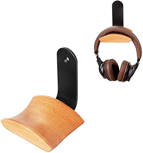 Jichenfang Headset Halterung,Kopfhörer Halterung,Kopfhörer Ständer,Kopfhörer Wandhalterung Kopfhörerhalter für Audio-,Studio- und PC-Gaming-Kopfhörer (Buche) von Jichenfang