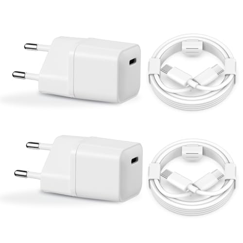 USB C Charger 20 W 2 Pack Fast Charging Cable Compatible with for iPhone 15/15 Pro/15 Pro Max/15 Plus iPad Pro/Air, Samsung Galaxy, USB C Charging Adapter with Quick Charging Function von Jigerjs