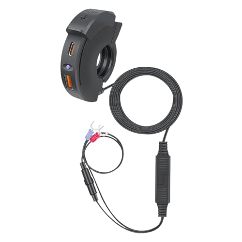 Jiimhte Motorrad-USB-Anschluss, Motorrad-USB-Ladegerät | Leistungsstarkes Motorrad-Telefonladegerät | Schnelllade-ATV-USB-Anschluss, Motorrad-Handy-Ladegerät für Telefone/Tablets/GPS von Jiimhte