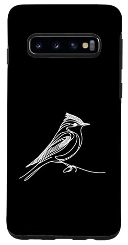Hülle für Galaxy S10 Line Art Bird & Ornithologist Cerulean Warbler von Jimbeels