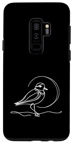 Hülle für Galaxy S9+ Line Art Bird & Ornithologist Wilson'S Plover von Jimbeels