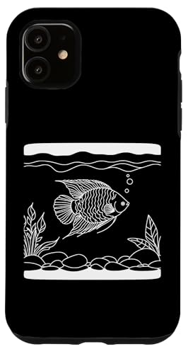 Hülle für iPhone 11 Line Art Pearl Gourami für Fische und Ichthyologen von Jimbeels