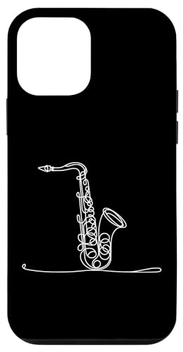 Hülle für iPhone 12 mini Saxophone Line Art für Musiker Saxophon von Jimbeels